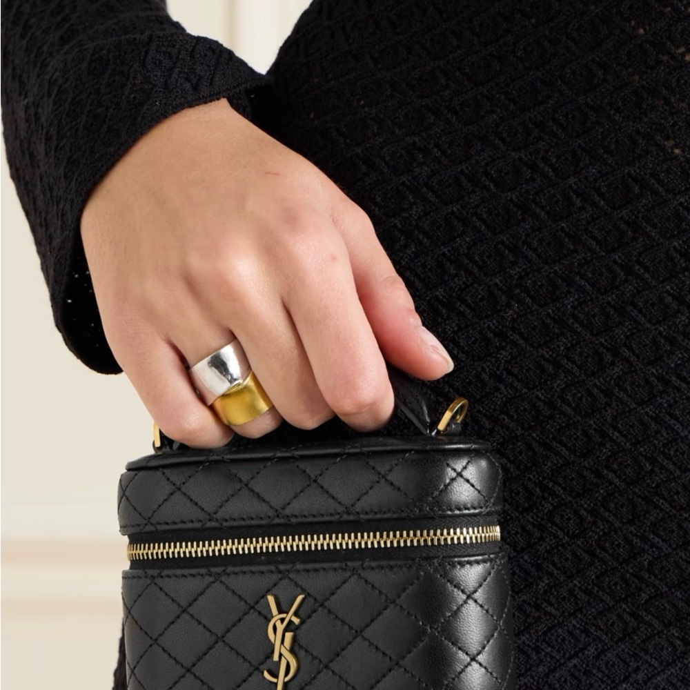 NWT/YSL Quilted Leather Vanity Crossbody Bag